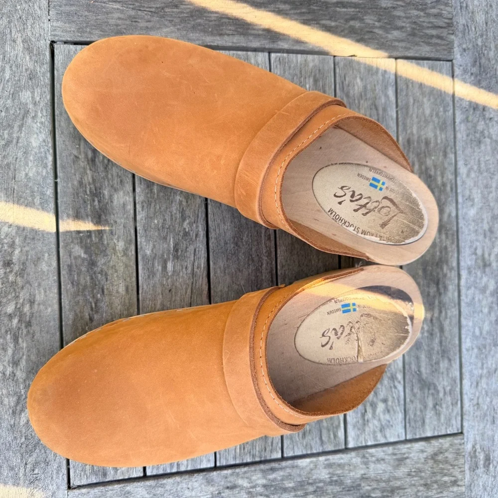 Lotta From Stockholm tan nubuck Clogs - Picture 5 of 8